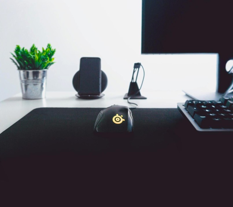 Mobile gamer playing on phone